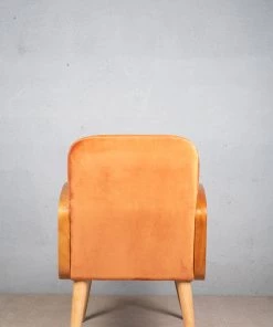 The Golden Triangle India Furniture Baxter Rattan Chair - Orange