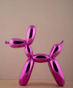 The-Golden-Triangle-India Chien Balloon Dog - Metallic Pink - Small