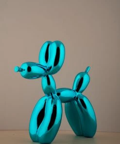 The-Golden-Triangle-India Artefacts Chien Balloon Dog - Metallic Blue - Small