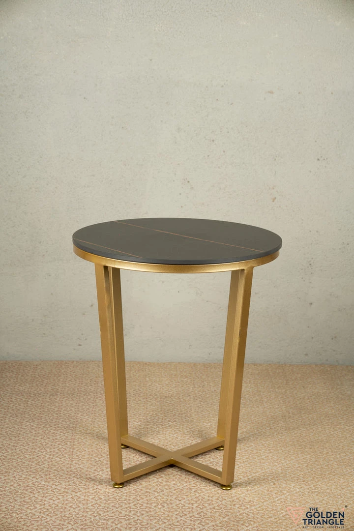 The-Golden-Triangle-India Axel Side Table - Black And Gold Furniture 4 The-Golden-Triangle-India Axel Side Table - Black And Gold Furniture