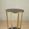 The-Golden-Triangle-India Cruz Side Table - Black And Gold Furniture