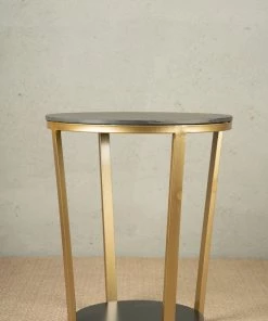 The-Golden-Triangle-India Cruz Side Table - Black And Gold Furniture 6 The-Golden-Triangle-India Cruz Side Table - Black And Gold Furniture