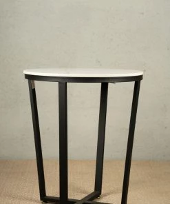 The-Golden-Triangle-India Axel Side Table - White Furniture