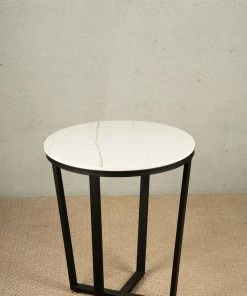 The-Golden-Triangle-India Axel Side Table - White Furniture