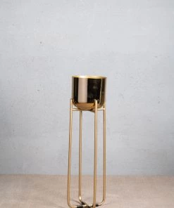 The-Golden-Triangle-India Planters Oakley Metal Planter - Gold 13 The-Golden-Triangle-India Planters Oakley Metal Planter - Gold