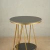 The-Golden-Triangle-India Flor Side Table - Black And Gold