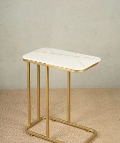 The-Golden-Triangle-India Pilar Side Table - Gold Furniture