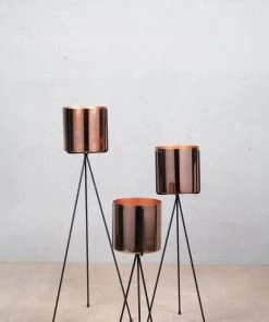The-Golden-Triangle-India Coil Planter - Rosegold Planters
