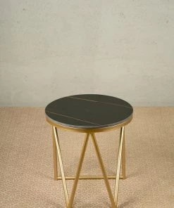 The-Golden-Triangle-India Furniture Arlo Side Table - Black