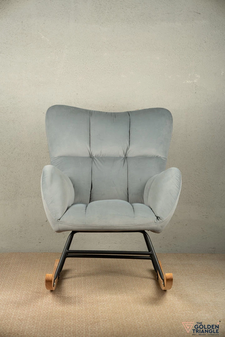 The Golden Triangle India Zeus Rocking Chair - Gray Furniture 4 The Golden Triangle India Zeus Rocking Chair - Gray Furniture