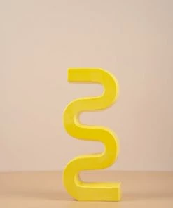 The Golden Triangle India Lombard Candle Stand - Yellow