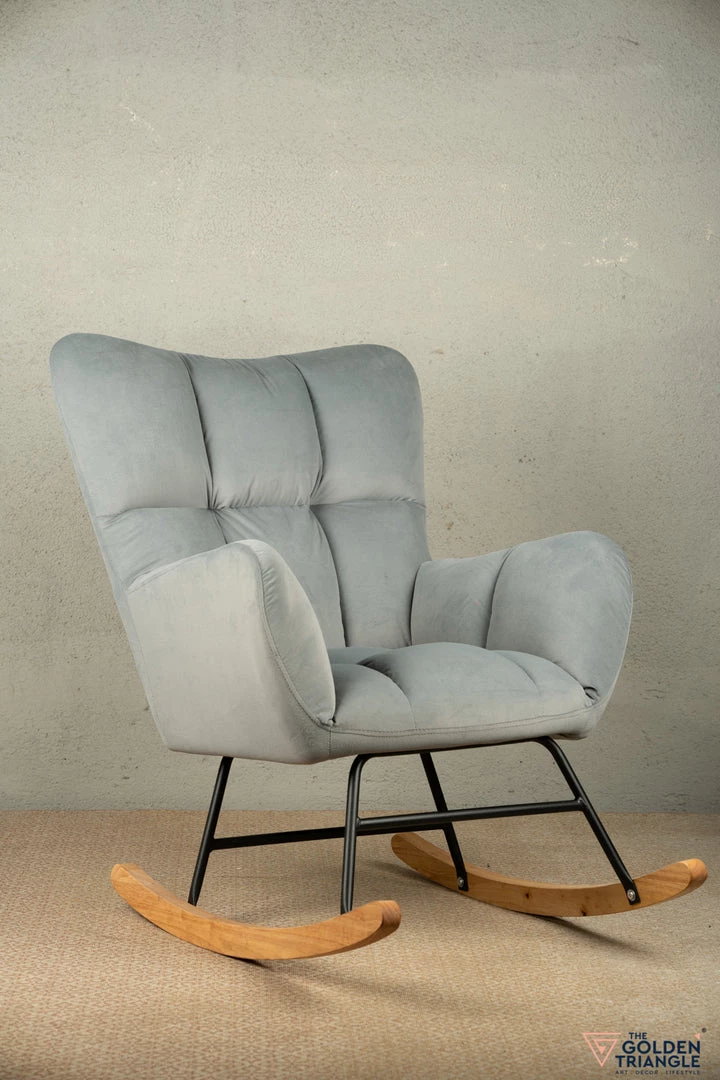 The Golden Triangle India Zeus Rocking Chair - Gray Furniture 3 The Golden Triangle India Zeus Rocking Chair - Gray Furniture