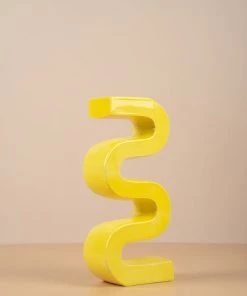 The Golden Triangle India Lombard Candle Stand - Yellow