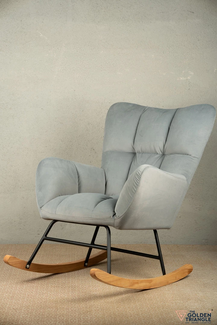 The Golden Triangle India Zeus Rocking Chair - Gray Furniture 8 The Golden Triangle India Zeus Rocking Chair - Gray Furniture