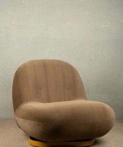 The-Golden-Triangle-India Otis Swivel Lounger - Brown Furniture