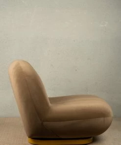 The-Golden-Triangle-India Otis Swivel Lounger - Brown Furniture