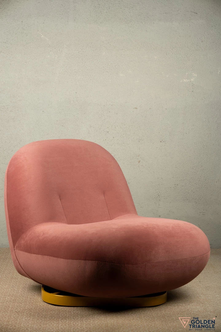The-Golden-Triangle-India Furniture Otis Swivel Lounger - Blush Pink 3 The-Golden-Triangle-India Furniture Otis Swivel Lounger - Blush Pink