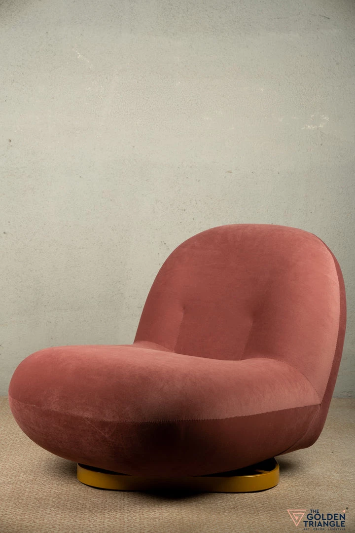The-Golden-Triangle-India Furniture Otis Swivel Lounger - Blush Pink 8 The-Golden-Triangle-India Furniture Otis Swivel Lounger - Blush Pink