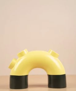 The Golden Triangle India Vases Short Pipe Vase - Yellow 8 The Golden Triangle India Vases Short Pipe Vase - Yellow