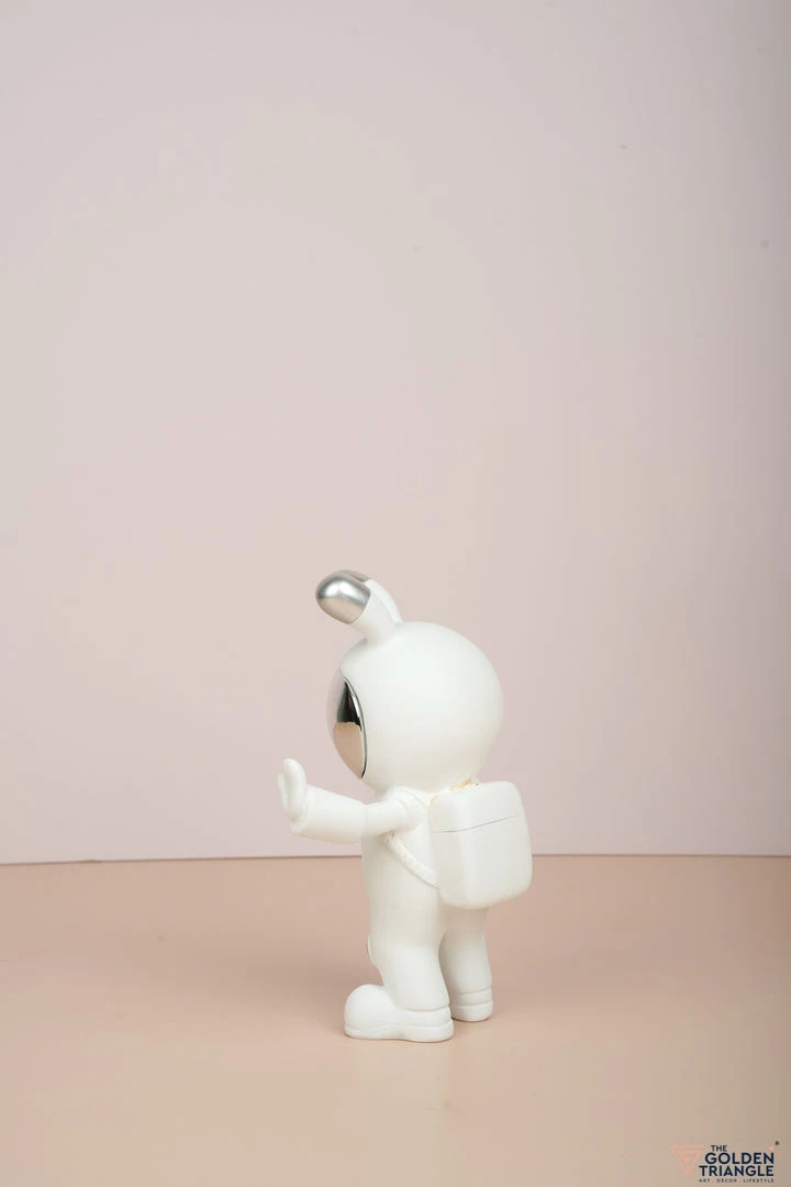 The Golden Triangle India Spaceman - Left Hand Up Bunny Figurine - Silver 4 The Golden Triangle India Spaceman - Left Hand Up Bunny Figurine - Silver