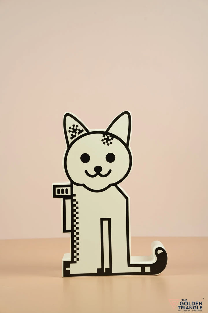 The Golden Triangle India Vases Minecraft Cat - White 3 The Golden Triangle India Vases Minecraft Cat - White