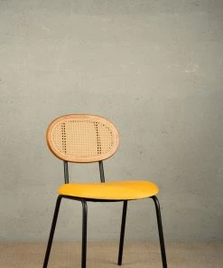 The Golden Triangle India Casablanca Rattan Chair - Yellow Furniture