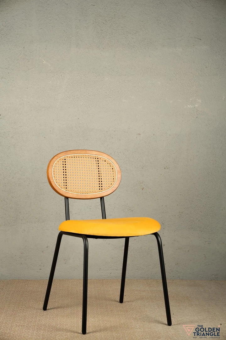 The Golden Triangle India Casablanca Rattan Chair - Yellow Furniture 3 The Golden Triangle India Casablanca Rattan Chair - Yellow Furniture