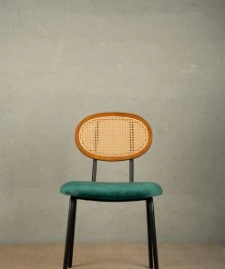 The Golden Triangle India Furniture Casablanca Rattan Chair - Green