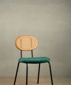 The Golden Triangle India Furniture Casablanca Rattan Chair - Green