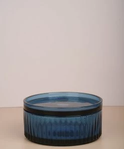 The-Golden-Triangle-India Vases Zien | Blue Glass Nut Bowl With A Lid - Large 10 The-Golden-Triangle-India Vases Zien | Blue Glass Nut Bowl With A Lid - Large