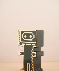 The Golden Triangle India Minecraft Vase - Black