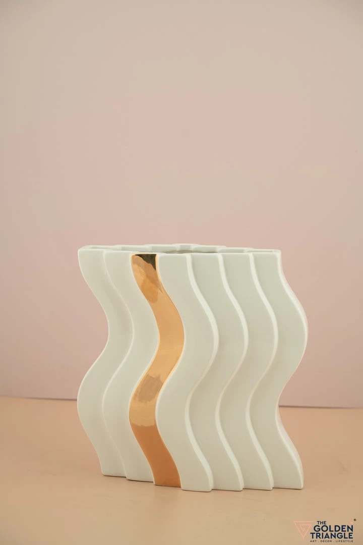 The Golden Triangle India Vases Wave Vase - Small 4 The Golden Triangle India Vases Wave Vase - Small