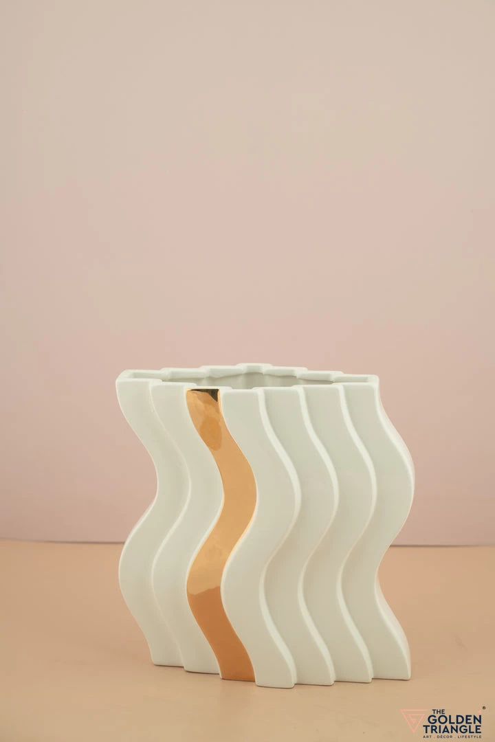 The Golden Triangle India Vases Wave Vase - Small 5 The Golden Triangle India Vases Wave Vase - Small