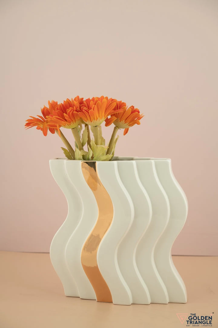 The Golden Triangle India Vases Wave Vase - Small 3 The Golden Triangle India Vases Wave Vase - Small