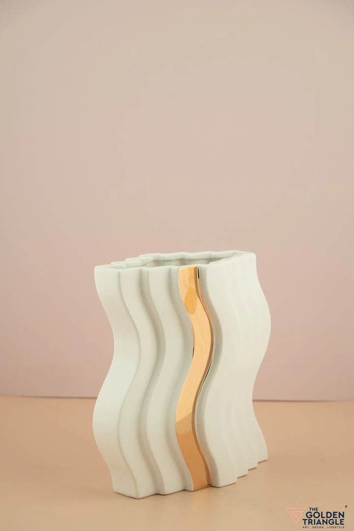 The Golden Triangle India Vases Wave Vase - Small 6 The Golden Triangle India Vases Wave Vase - Small