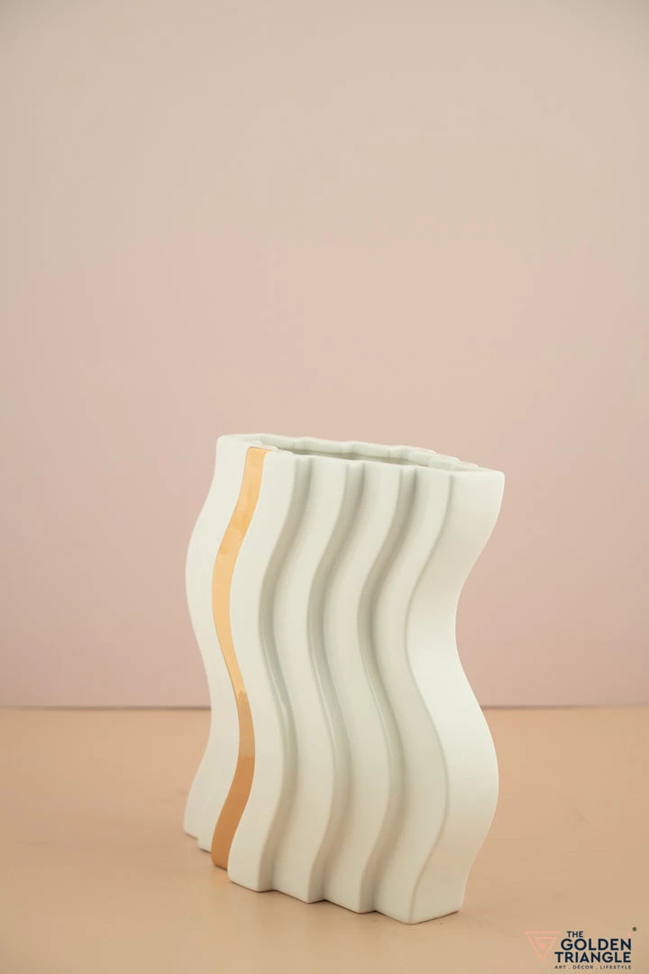 The Golden Triangle India Vases Wave Vase - Small 7 The Golden Triangle India Vases Wave Vase - Small