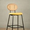 The Golden Triangle India Nirvana Rattan Bar Stool - Yellow