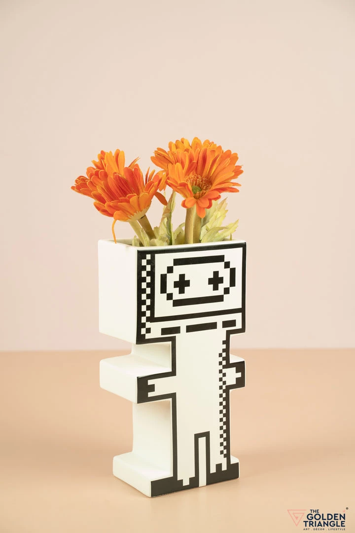 The Golden Triangle India Vases Minecraft Vase - White 4 The Golden Triangle India Vases Minecraft Vase - White