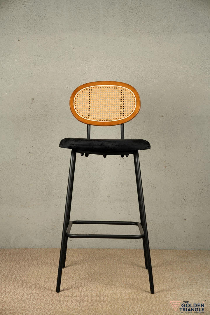 The Golden Triangle India Furniture Nirvana Rattan Bar Stool - Black 4 The Golden Triangle India Furniture Nirvana Rattan Bar Stool - Black