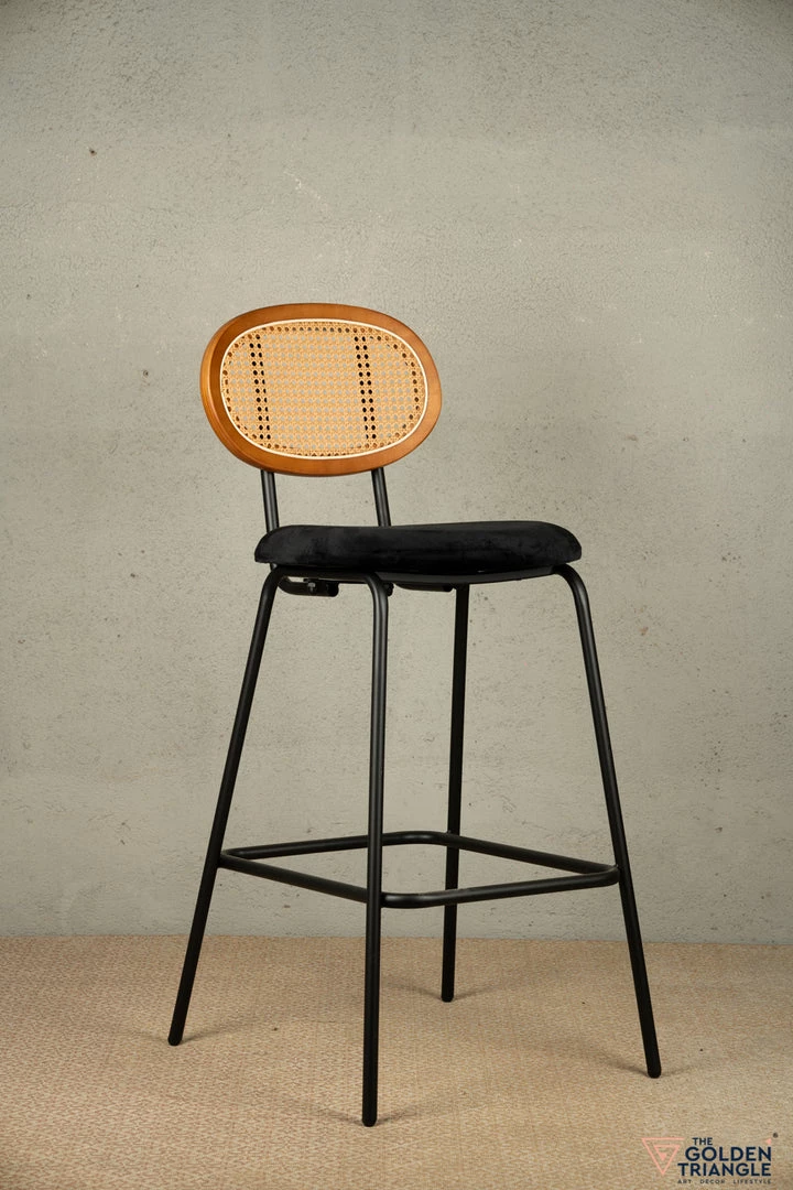 The Golden Triangle India Furniture Nirvana Rattan Bar Stool - Black 3 The Golden Triangle India Furniture Nirvana Rattan Bar Stool - Black