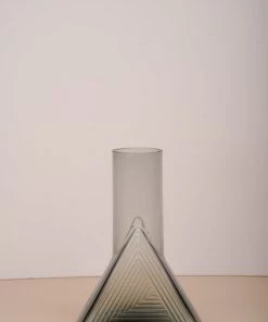 The Golden Triangle India Vases Cassia Fluted Glass Vase - Triangular