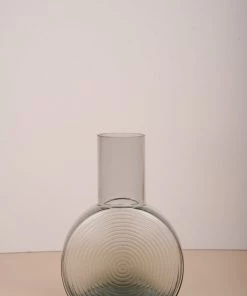 The Golden Triangle India Cassia Fluted Glass Vase - Curved Vases