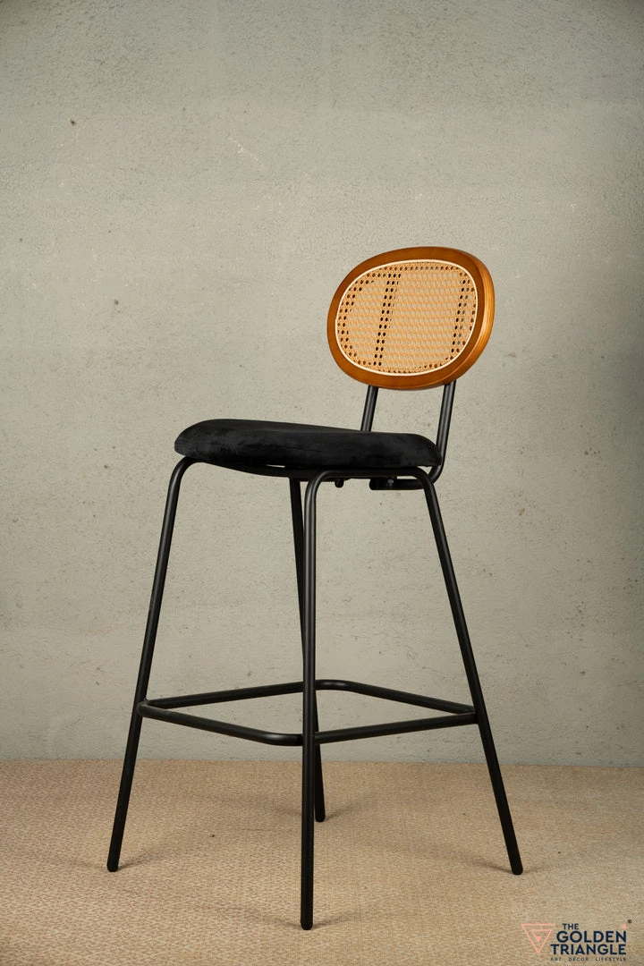 The Golden Triangle India Furniture Nirvana Rattan Bar Stool - Black 8 The Golden Triangle India Furniture Nirvana Rattan Bar Stool - Black