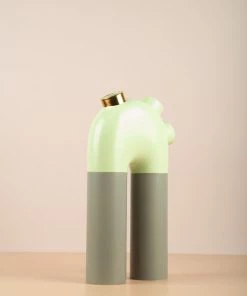 The Golden Triangle India Tall Pipe Vase - Mint Green Vases