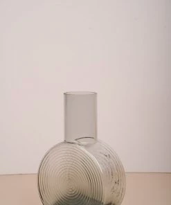 The Golden Triangle India Cassia Fluted Glass Vase - Curved Vases