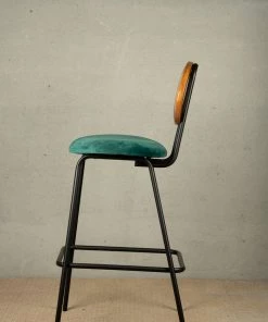 The Golden Triangle India Nirvana Rattan Bar Stool - Green