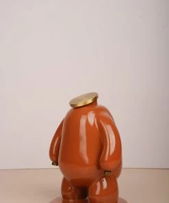 The-Golden-Triangle-India Artefacts Kapelo - Flat Hat Man - Coral