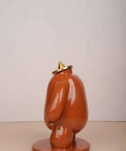 The-Golden-Triangle-India Kapelo - Triangular Hat Man - Coral