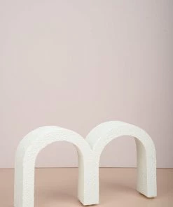 The Golden Triangle India Abstract M Tabletop Sculpture - White Artefacts