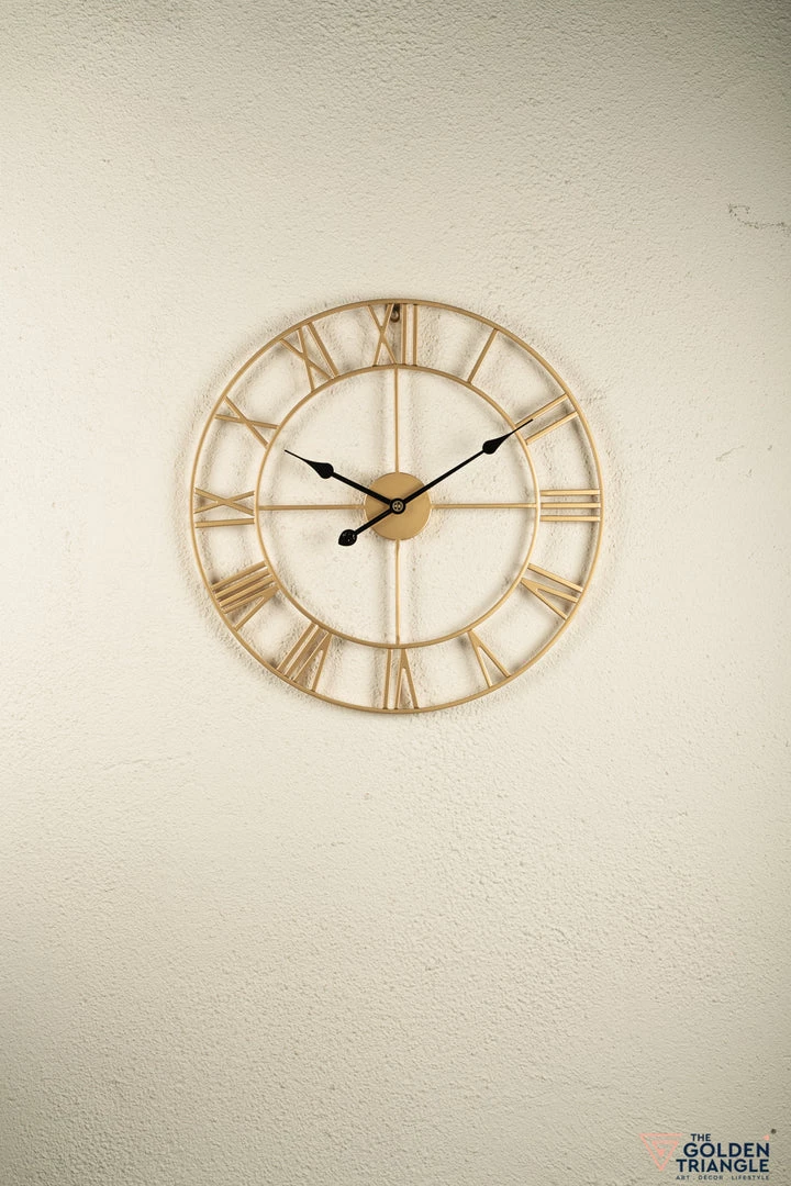 The Golden Triangle India Wall Clocks Cosmo Metal Wall Clock - Gold 5 The Golden Triangle India Wall Clocks Cosmo Metal Wall Clock - Gold